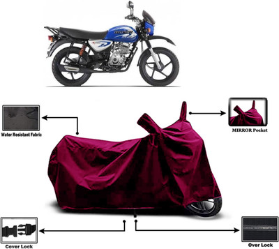 Amexride Two Wheeler Cover for Bajaj(Boxer AT, Maroon)