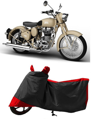 GROFATIK Two Wheeler Cover for Royal Enfield(Classic Desert Storm, Red)