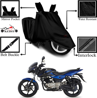 KEDIT Two Wheeler Cover for Bajaj(Pulsar, Black)