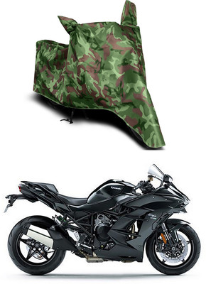 Furious3D Two Wheeler Cover for Kawasaki(Ninja H2 SX, Multicolor)
