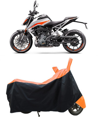Coxtor Waterproof Two Wheeler Cover for KTM(390 Duke BS6, Orange)