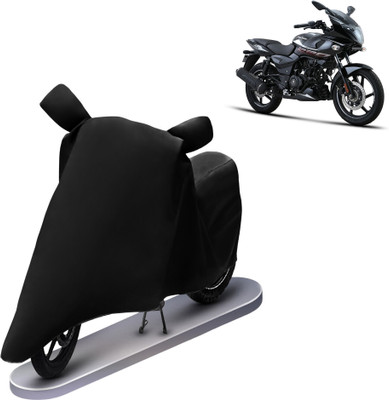 vyas Two Wheeler Cover for Bajaj(Pulsar 220F, Black)