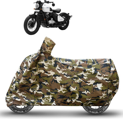 Caronix Waterproof Two Wheeler Cover for JAWA(Bobber 350, Brown)