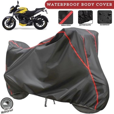 MADAFIYA Two Wheeler Cover for Bajaj(Pulsar NS 200, Grey, Red)