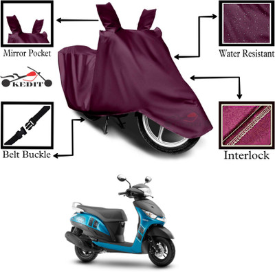 AASHTIK MART Two Wheeler Cover for Yamaha(Alpha BS6, Maroon)