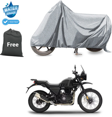 PAGORA Waterproof Two Wheeler Cover for Royal Enfield(Himalayan, Silver)
