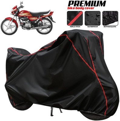 xodi Two Wheeler Cover for Hero(CD deluxe, Black, Red, Multicolor)