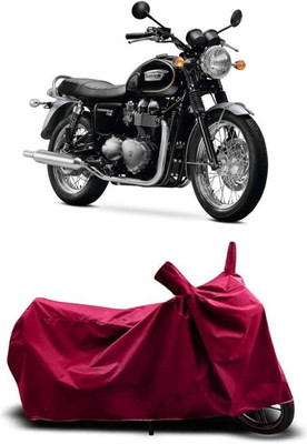 Coxtor Waterproof Two Wheeler Cover for Triumph(Bonneville T120 Black, Maroon)