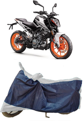 AutoKick Two Wheeler Cover for KTM(Duke 200, Blue, Grey)