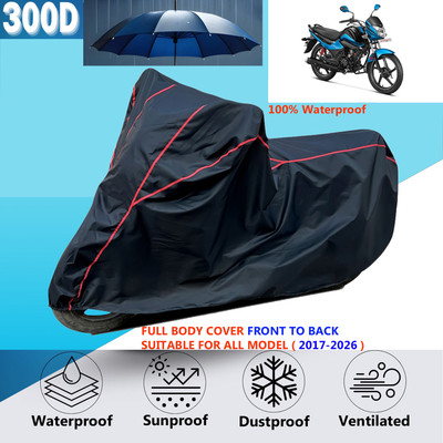 OliverX Waterproof Two Wheeler Cover for Hero(Splendor I Smart, Black)