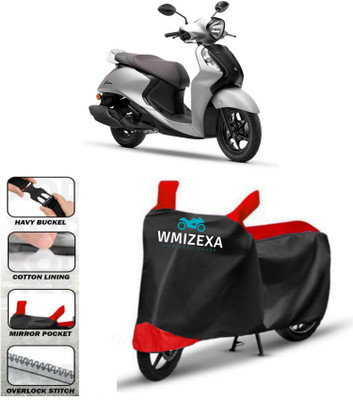 WMIZEXA Two Wheeler Cover for Yamaha(Red, Black)