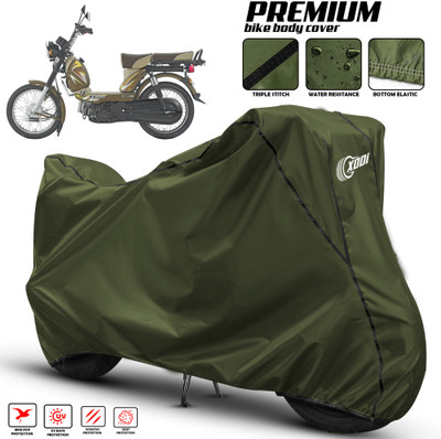 xodi Waterproof Two Wheeler Cover for TVS(XL 100 Comfort BS6, Green, Black)