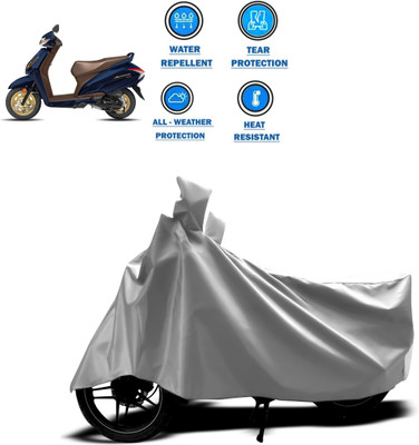 GOSHIV-car and bike accessories Two Wheeler Cover for Honda(Activa, Silver)