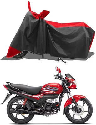 RRZ Two Wheeler Cover for Hero(Passion Pro, Black, Red)