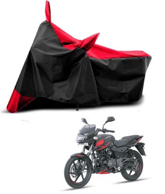 KEDIT Two Wheeler Cover for Bajaj(Pulsar 150 DTS-i, Red, Black)