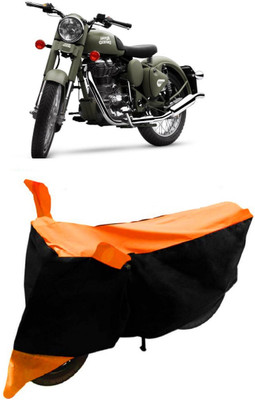NEXTON Waterproof Two Wheeler Cover for Royal Enfield(Battle Green, Orange, Black)