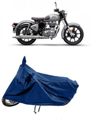 SPECTUS Two Wheeler Cover for Royal Enfield(Classic Gunmetal BS6, Blue)