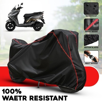 VOLTEMART Waterproof Two Wheeler Cover for Suzuki(Burgman Street, Black, Red)