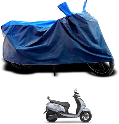 CODOKI Waterproof Two Wheeler Cover for TVS(iQube Electric, Black, Blue)