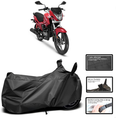 WMIZEXA Two Wheeler Cover for Hero(New Glamour, Black)