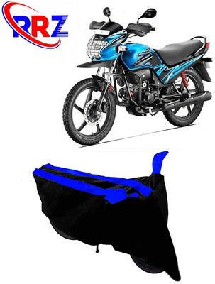 RRZ Waterproof Two Wheeler Cover for Hero(Passion Pro TR, Black, Blue)