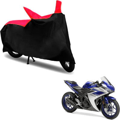DeepShakshi AUTOMOTIVE Waterproof Two Wheeler Cover for Yamaha(YZF R25, Black, Red)