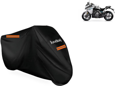 Juvdoxj Waterproof Two Wheeler Cover for CFMoto(650GT BS6, Black)