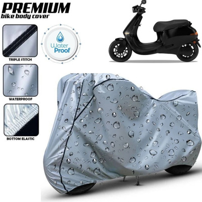 Delphinium Waterproof Two Wheeler Cover for Ola(Electric, Silver, Black)