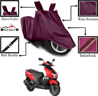 KEDIT Two Wheeler Cover for TVS(NTORQ, Maroon)