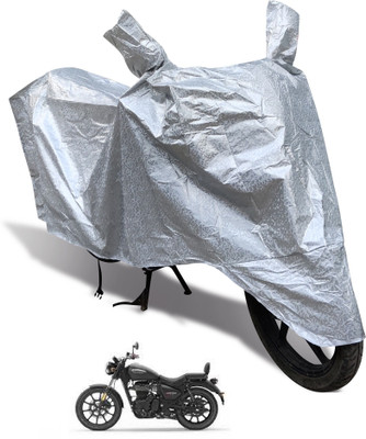 Euro Care Waterproof Two Wheeler Cover for Royal Enfield(Meteor 350, Silver)