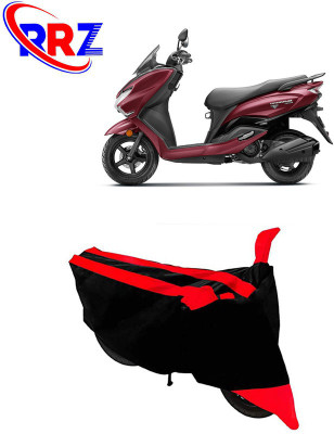 RRZ Waterproof Two Wheeler Cover for Suzuki(Burgman Street 125, Black, Red)
