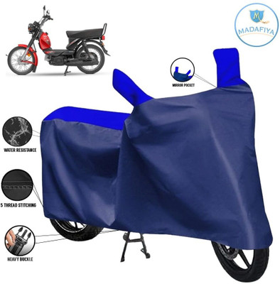 MADAFIYA Waterproof Two Wheeler Cover for TVS(XL 100 Comfort BS6, Blue, Multicolor)