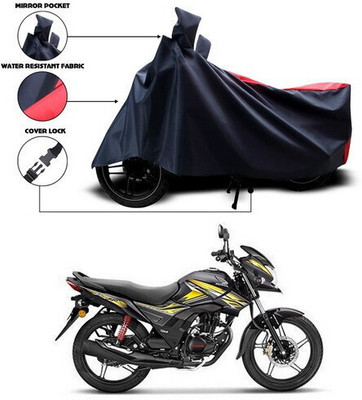 ANTHUB Waterproof Two Wheeler Cover for Honda(CB Shine SP, Red, Black)