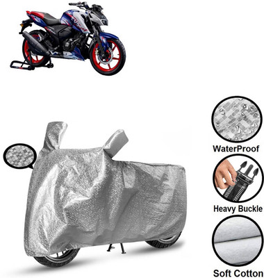 CODOKI Waterproof Two Wheeler Cover for TVS(Apache RTR 165 RP, Silver)