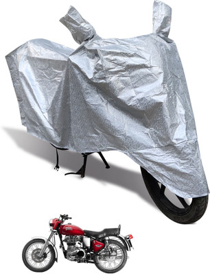 Euro Care Waterproof Two Wheeler Cover for Royal Enfield(Bullet 350 Twinspark, Silver)