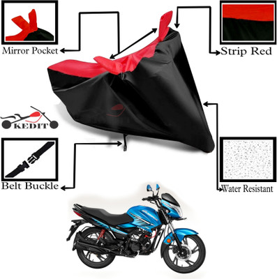 DeepShakshi AUTOMOTIVE Two Wheeler Cover for Hero(Glamour Programmed FI, Red, Black)