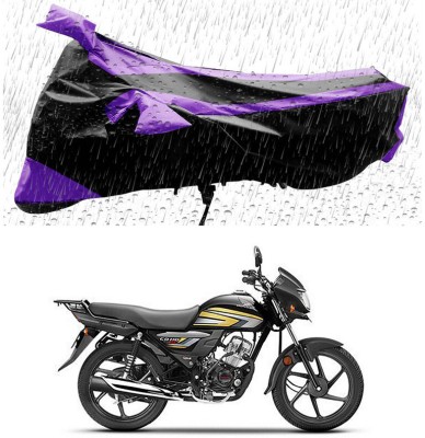 AUTOGARH Two Wheeler Cover for Honda(CD 110 Dream, Black, Purple)