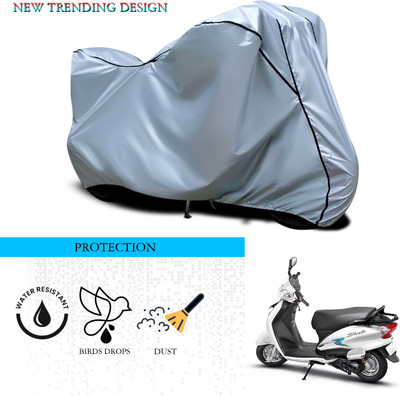 ANTHUB Waterproof Two Wheeler Cover for Hero(Duet VX 110CC, Silver)