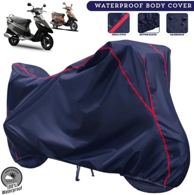 MADAFIYA Two Wheeler Cover for TVS(Scooty Pep+ BS6, Blue, Red)