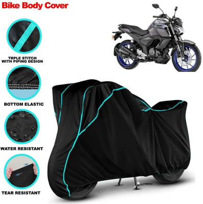 Grizzly Two Wheeler Cover for Yamaha(FZS-FI V3 BS6, Black)