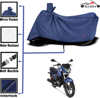 AASHTIK MART Two Wheeler Cover for Hero(Glamour, Blue)