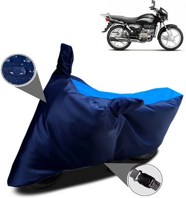 Mdstar Waterproof Two Wheeler Cover for Hero(Splendor Plus, Blue)