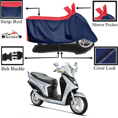 KEDIT Two Wheeler Cover for Hero(Leap Hybrid SES, Red, Blue)