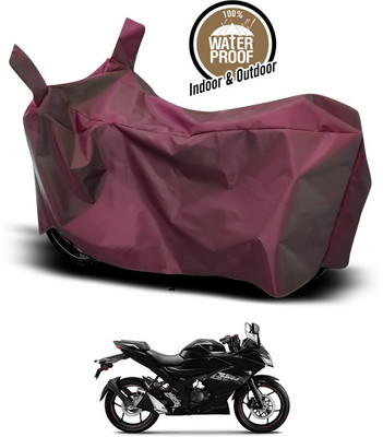 SEBONGO Waterproof Two Wheeler Cover for Suzuki(Gixxer SF, Maroon)