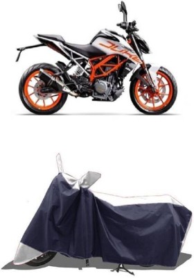 RAAMKM Two Wheeler Cover for Hero, Honda, Bajaj, TVS, Yamaha(GTS Super 300, White, Black)