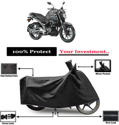Amexride Two Wheeler Cover for Yamaha(FZ-S Fi Version 3.0, Black)