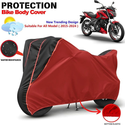 CABRY Waterproof Two Wheeler Cover for Bajaj(Pulsar N160, Red, Black)