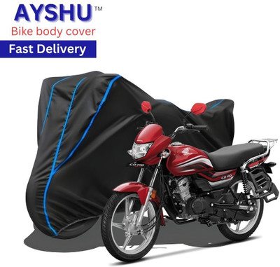 AYSHU Waterproof Two Wheeler Cover for Honda(CD 110 Dream, Black, Red)