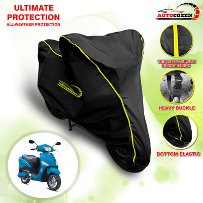AUTOCOZEN Waterproof Two Wheeler Cover for Hero Electric(Electric Optima Li BS6, Black)