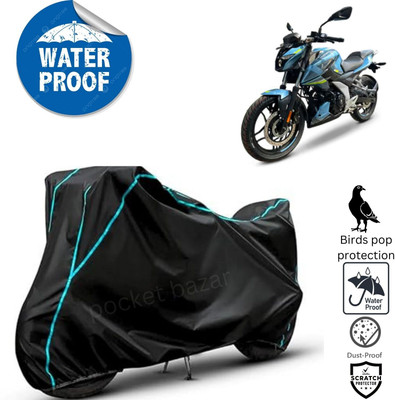 pocket bazar Waterproof Two Wheeler Cover for Bajaj(Pulsar 160 NS DTS-i, Black)